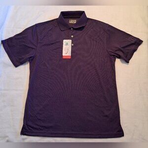Champions Tour men's size Medium purple & black performance polo shirt, NWT